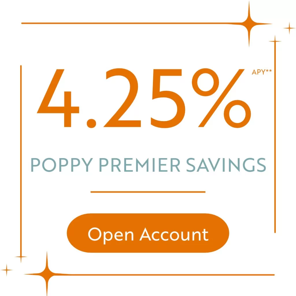 4.25% Poppy Premier Savings - Open Account